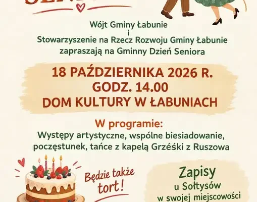 Gminny Dzień Seniora w Łabuniach – 18 października 2026