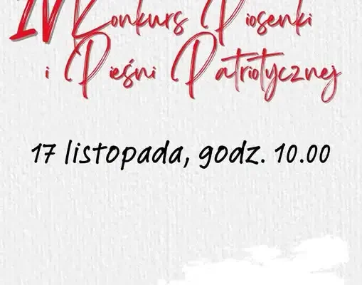 IV Konkurs Piosenki i Pieśni Patriotycznej w Zwierzyńcu – zgłoszenia trwają
