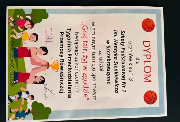 Szkoła z Bodaczowa najlepsza w gminnym turnieju „Graj fair, żyj w zgodzie”