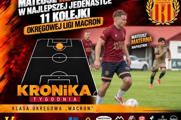 Mateusz Materna w najlepszej jedenastce 11. kolejki
