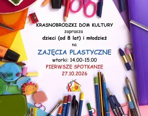 Krasnobrodzki Dom Kultury zaprasza dzieci i młodzież na zajęcia plastyczne