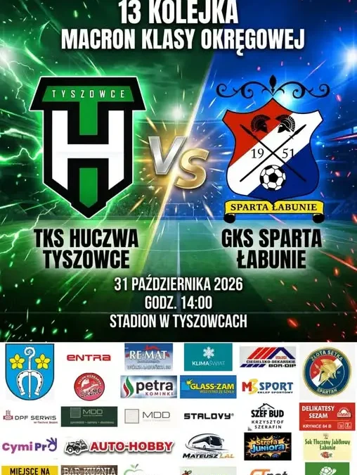 Huczwa Tyszowce kontra Sparta Łabunie – mecz o wszystko w 13. kolejce