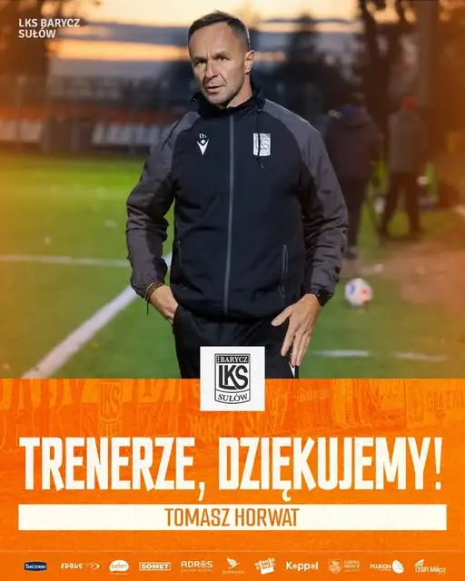 Tomasz Horwat nie poprowadzi już pierwszego zespołu Baryczy Sułów