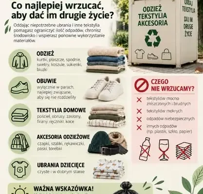 Gdzie w gminie Szczebrzeszyn oddać starą odzież? Lista kontenerów na tekstylia