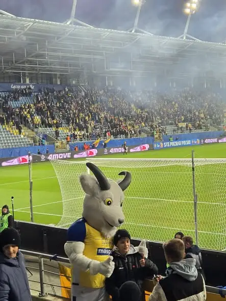 Uczniowie ze Zwierzyńca na meczu Pucharu Polski w Lublinie