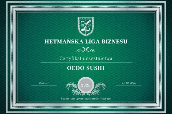 Oedo Sushi Zamość dołącza do Hetmańskiej Ligi Biznesu